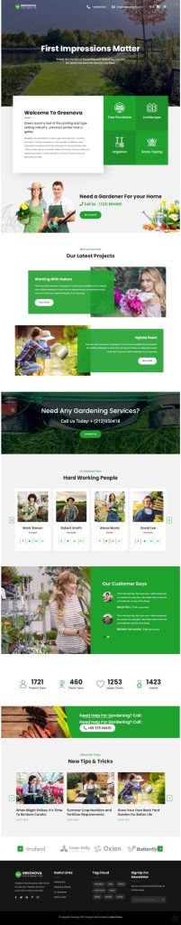 Mẫu website MẪU WEBSITE CÔNG TY LÀM VƯỜN – GREENOVA HOME 2