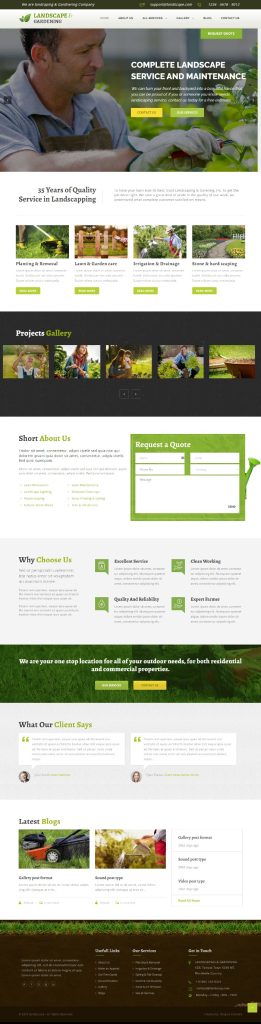 Mẫu website MẪU WEBSITE CÔNG TY LÀM VƯỜN – LANDSCAPE