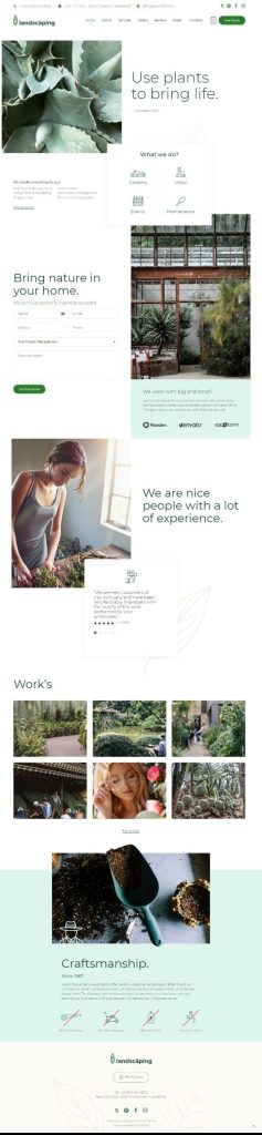 Mẫu website MẪU WEBSITE CÔNG TY LÀM VƯỜN – LANDSCAPING HOME 2