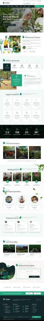 Mẫu website MẪU WEBSITE CÔNG TY LÀM VƯỜN – PRUNERS