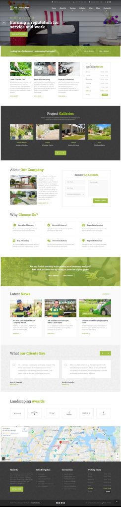 Mẫu website MẪU WEBSITE CÔNG TY LÀM VƯỜN – THE LANDSCAPER HOME 2