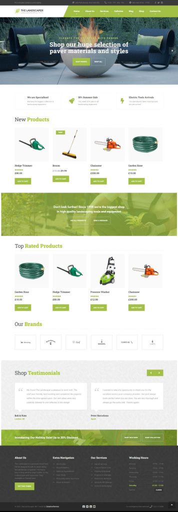 Mẫu website MẪU WEBSITE CÔNG TY LÀM VƯỜN – THE LANDSCAPER HOME 3