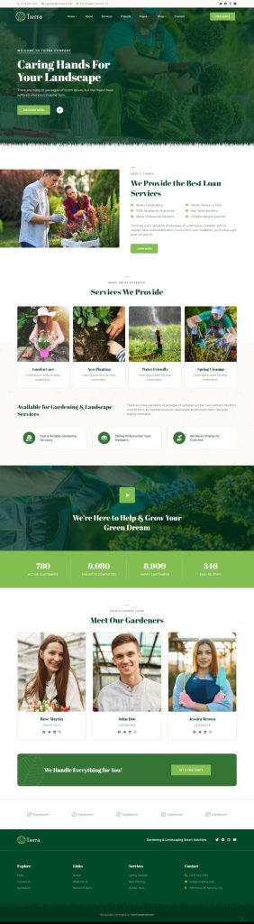Mẫu website MẪU WEBSITE CÔNG TY LÀM VƯỜN – TIERRA HOME 1