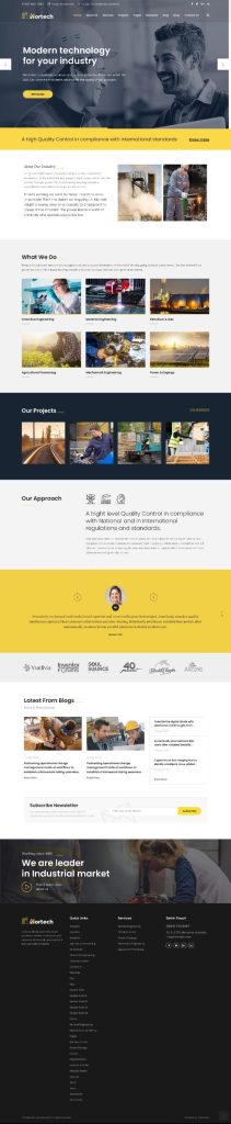 Mẫu Website Giới Thiệu Công Ty Hoá Chất Cơ Khí Nortech