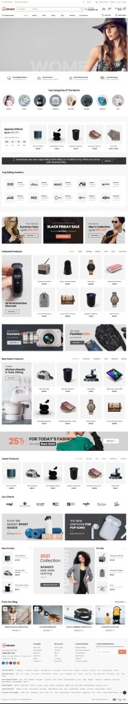Mẫu Website Bán Hàng TMDT Wolmart Home 2
