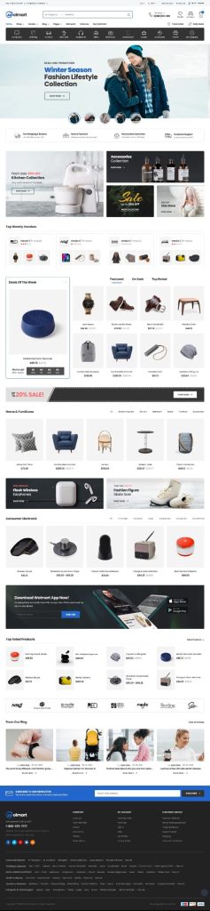 Mẫu Website Bán Hàng TMDT Wolmart Home 3
