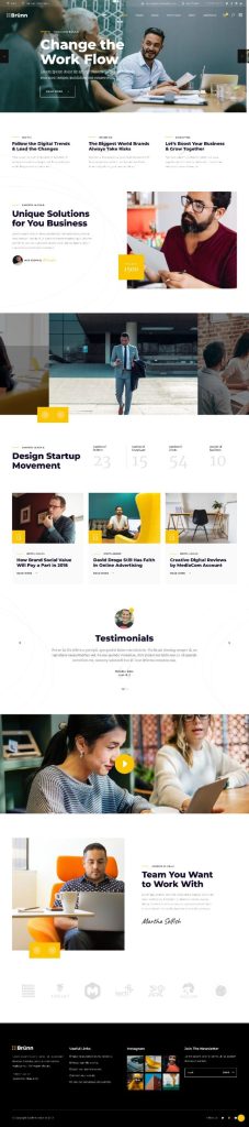 Mẫu Website Giới Thiệu Dịch Vụ Công Ty Brunn