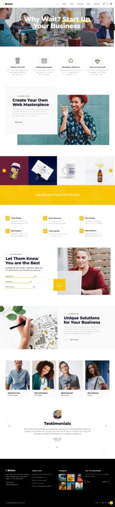 Mẫu Website Giới Thiệu Dịch Vụ Công Ty Brunn Home 2