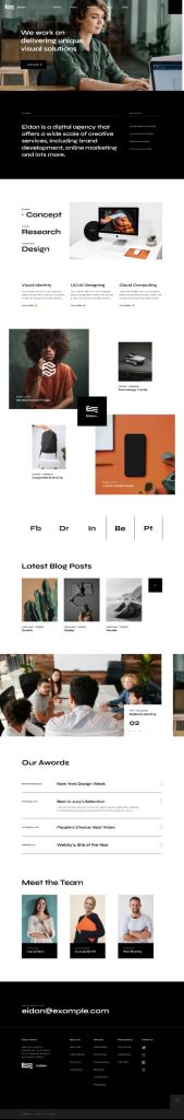Mẫu Website Giới Thiệu Dịch Vụ Công Ty Eidan