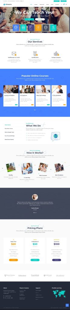 MẪU WEBSITE GIÁO DỤC – ĐÀO TẠO TRỰC TUYẾN – LMS Esmarts