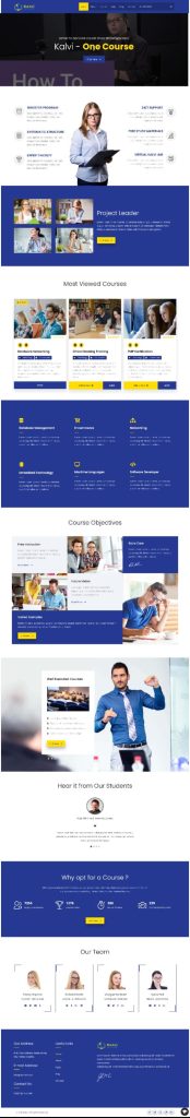 MẪU WEBSITE GIÁO DỤC – ĐÀO TẠO TRỰC TUYẾN – LMS Kalvi