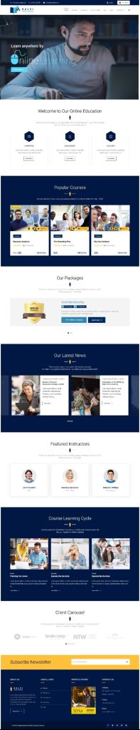 MẪU WEBSITE GIÁO DỤC – ĐÀO TẠO TRỰC TUYẾN – LMS Kalvi Home 3