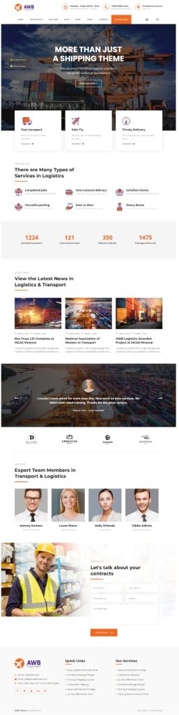 Mẫu Website Công Ty Vận Tải – AWB