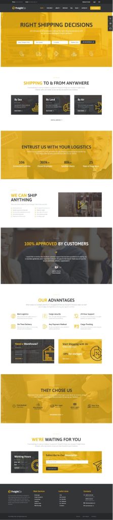 Mẫu Website Công Ty Vận Tải – Freightco