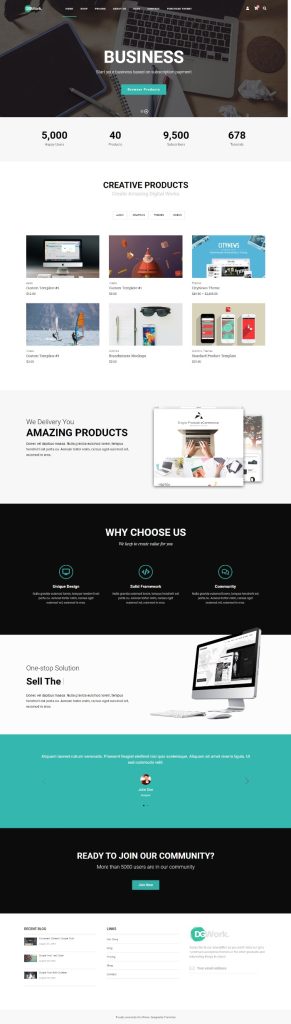 MẪU WEBSITE BÁN HÀNG  CÔNG NGHỆ  – DGWork