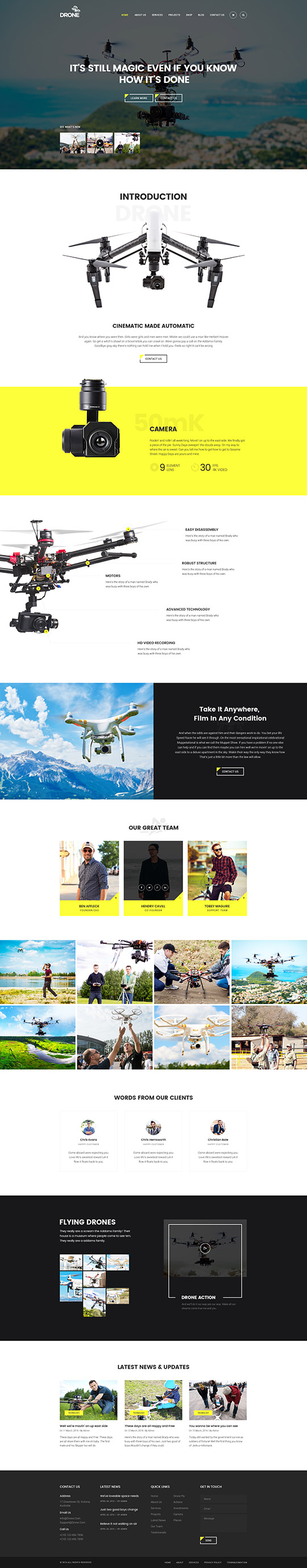 Mẫu website bán máy bay drone - Apus Drone