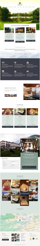 Mẫu website khách sạn – Mount Resort
