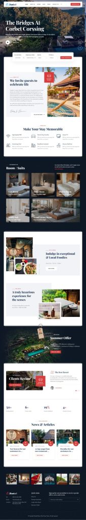 Mẫu website khách sạn – Bluebell