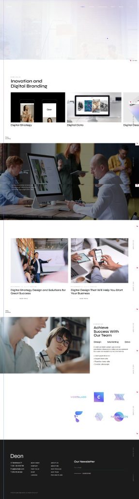 Mẫu website bán hàng công nghệ – Company Home – Deon