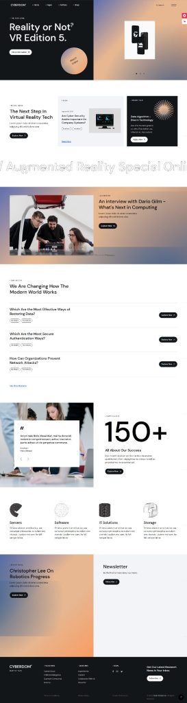 Mẫu website bán hàng công nghệ – Cyberdom