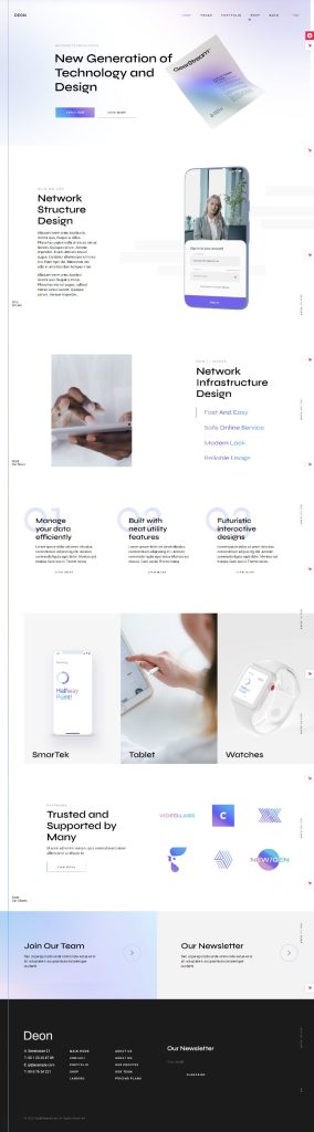 Mẫu website bán hàng công nghệ – Deon