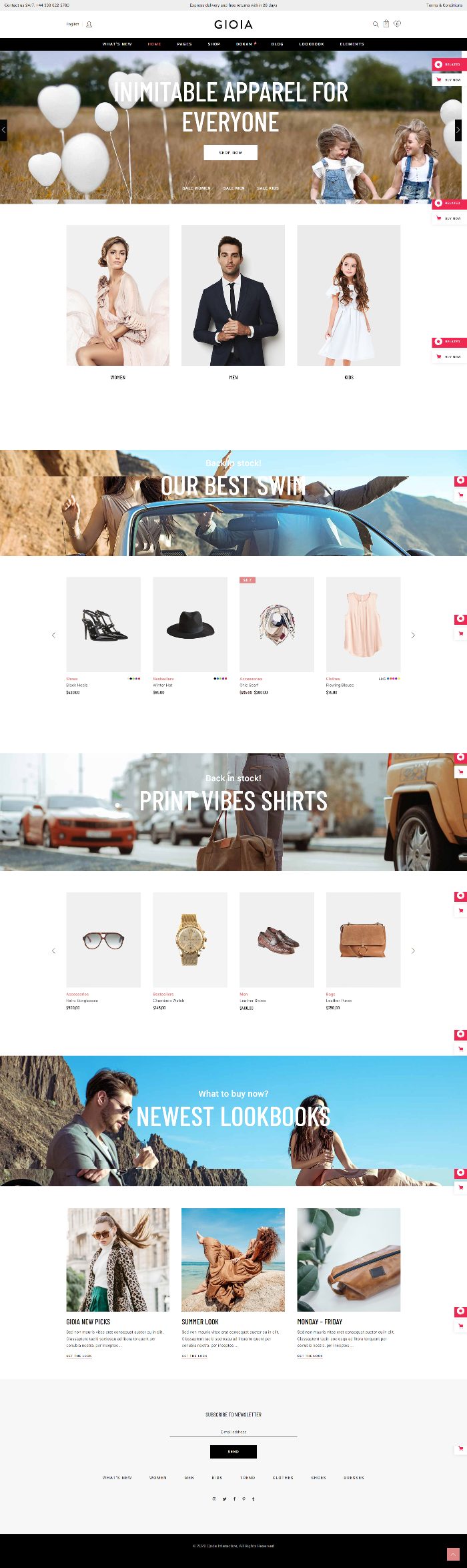 Mẫu website bán hàng thời trang - Gioia – Modern Fashion Shop