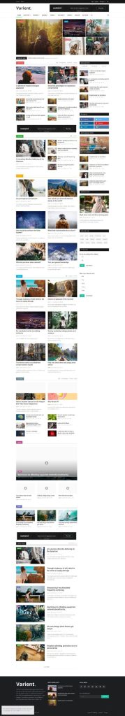 Mẫu website MẪU WEBSITE TIN TỨC SÁNG TẠO – Index – Varient – News Magazine