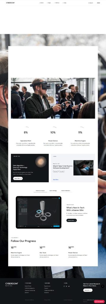 Mẫu website bán hàng công nghệ – Re-Imagining Technology – Cyberdom