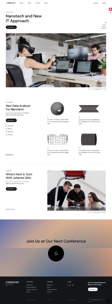 Mẫu website bán hàng công nghệ – Tech Company – Cyberdom