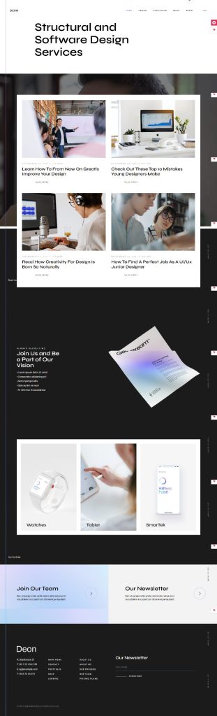 Mẫu website bán hàng công nghệ – Tech Company – Deon