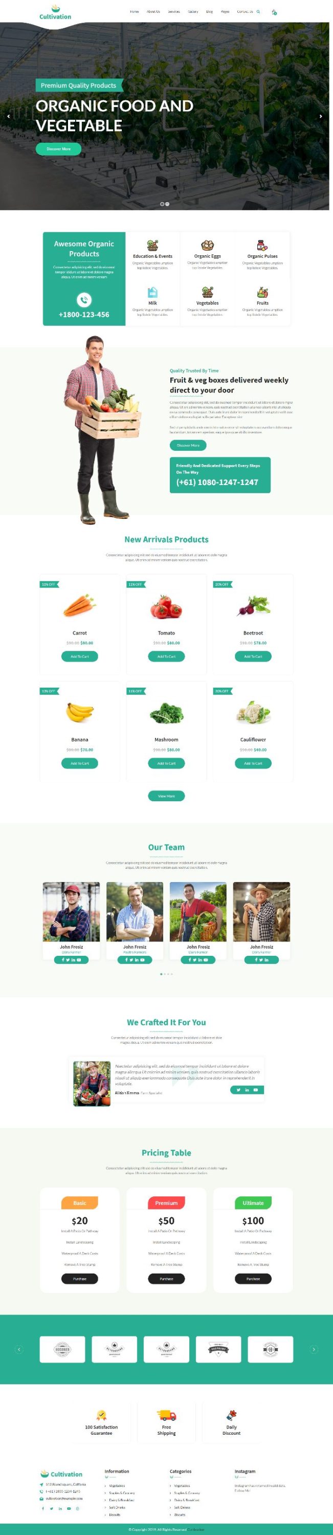 MẪU WEBSITE BÁN HÀNG - Food Farm - WordPCltivaution ress Themes