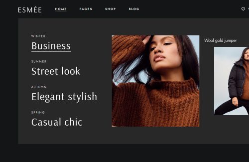 Mẫu website bán hàng thời trang - interactive showcase