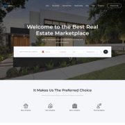 Mẫu website bất động sản - amuli real estate marketplace