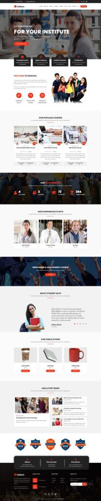 Mẫu website giáo dục – eshkool home 1