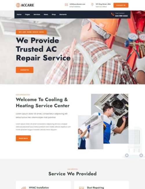 Mẫu website bán hàng điện máy - accare home 4