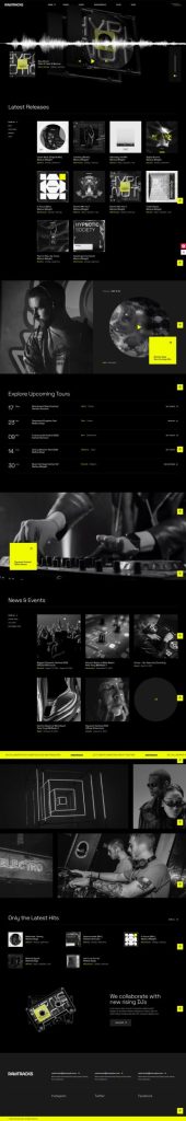 Mẫu website dịch vụ giải trí – rawtracks home main