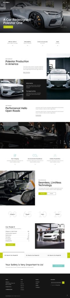 Mẫu website bán hàng điện máy – the flash electric car