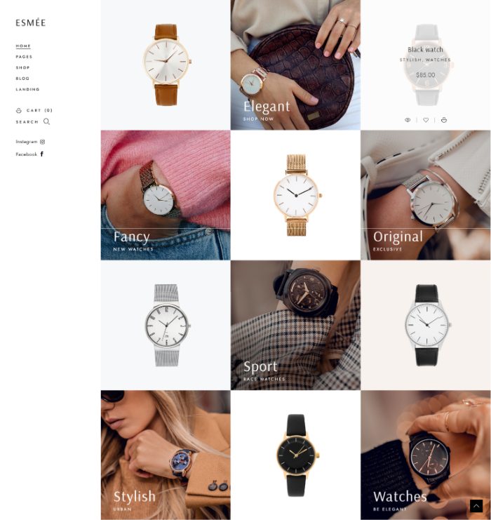 Mẫu website bán hàng thời trang - watch store