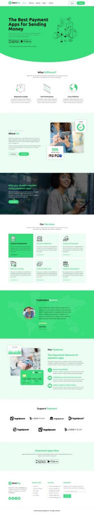 Mẫu Website Giới Thiệu Dịch Card Visa – Gumapp