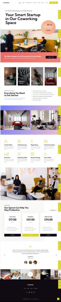 Mẫu Website Coworking Space – Coworking