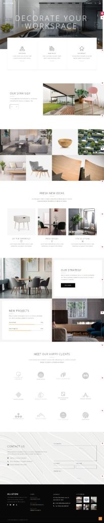 MẪU WEBSITE NỘI THẤT – ALLSTON