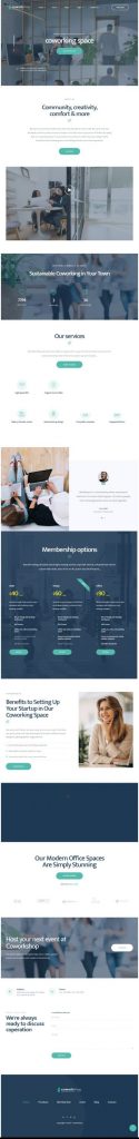 Mẫu Website Coworking Space – Coworkshop