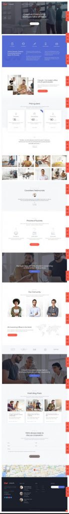 Mẫu Website Coworking Space – Crework