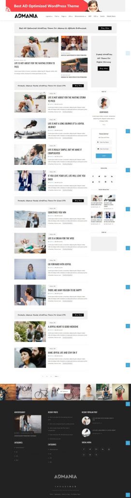 Mẫu website dịch vụ quảng cáo – admania home 2