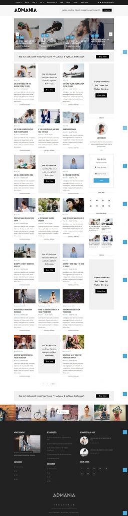 Mẫu website dịch vụ quảng cáo – admania home 3