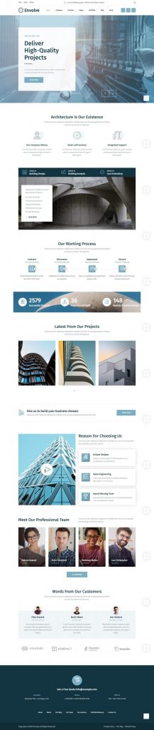 Mẫu website dịch vụ quảng cáo – envolve hone 14