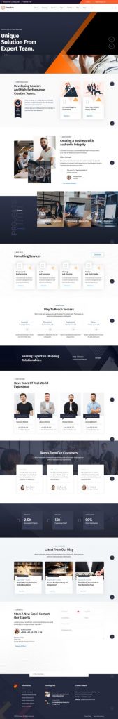 Mẫu website dich vụ quảng cáo – envolve home 2