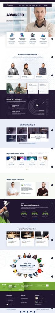 Mẫu website dịch vụ quảng cáo – envolve home 3