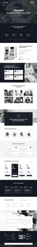 Mẫu website dịch vụ quảng cáo – envolve home 15
