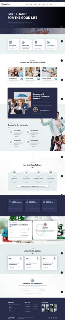 Mẫu website dịch vụ quảng cáo – envolve home 7